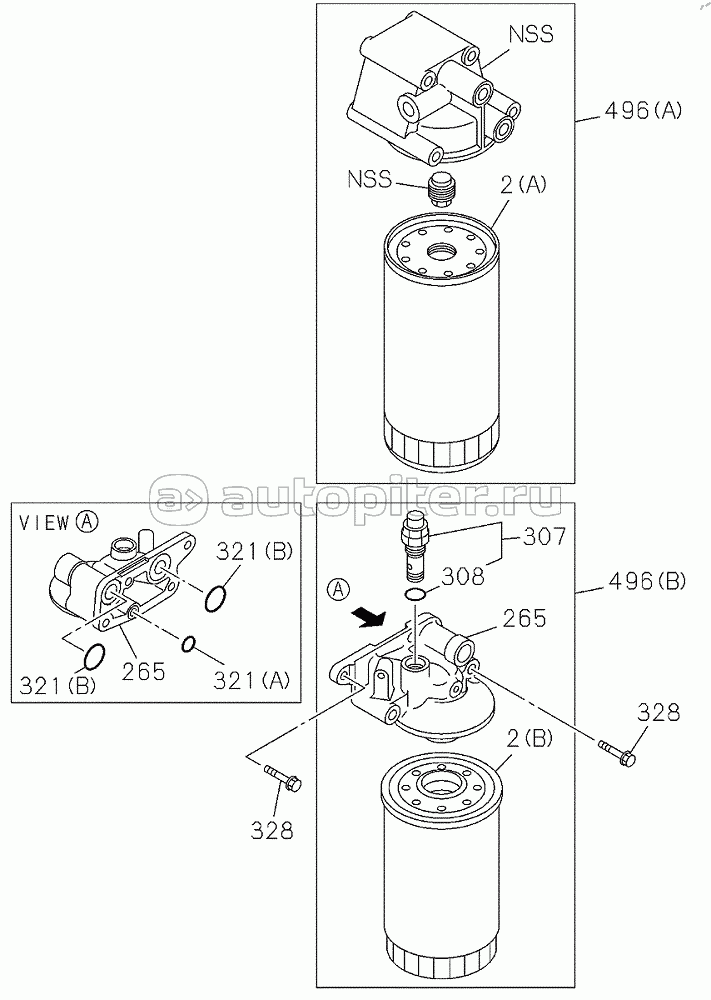 D00/06-, 1132402290 OIL COOLER AND OIL FILTER (2-2)