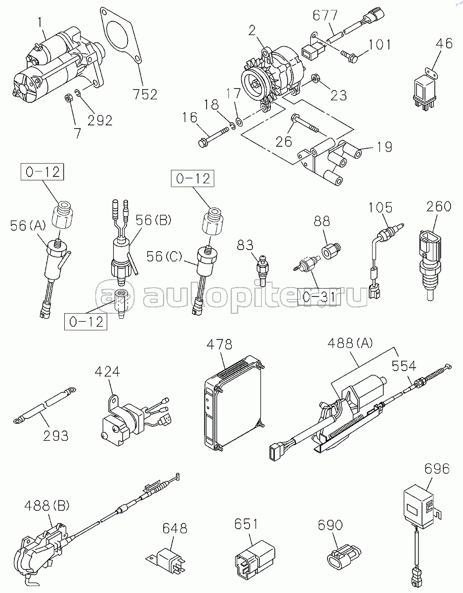 D00/06-, 1811004142 ENGINE ELECTRICAL CONTROL PARTS