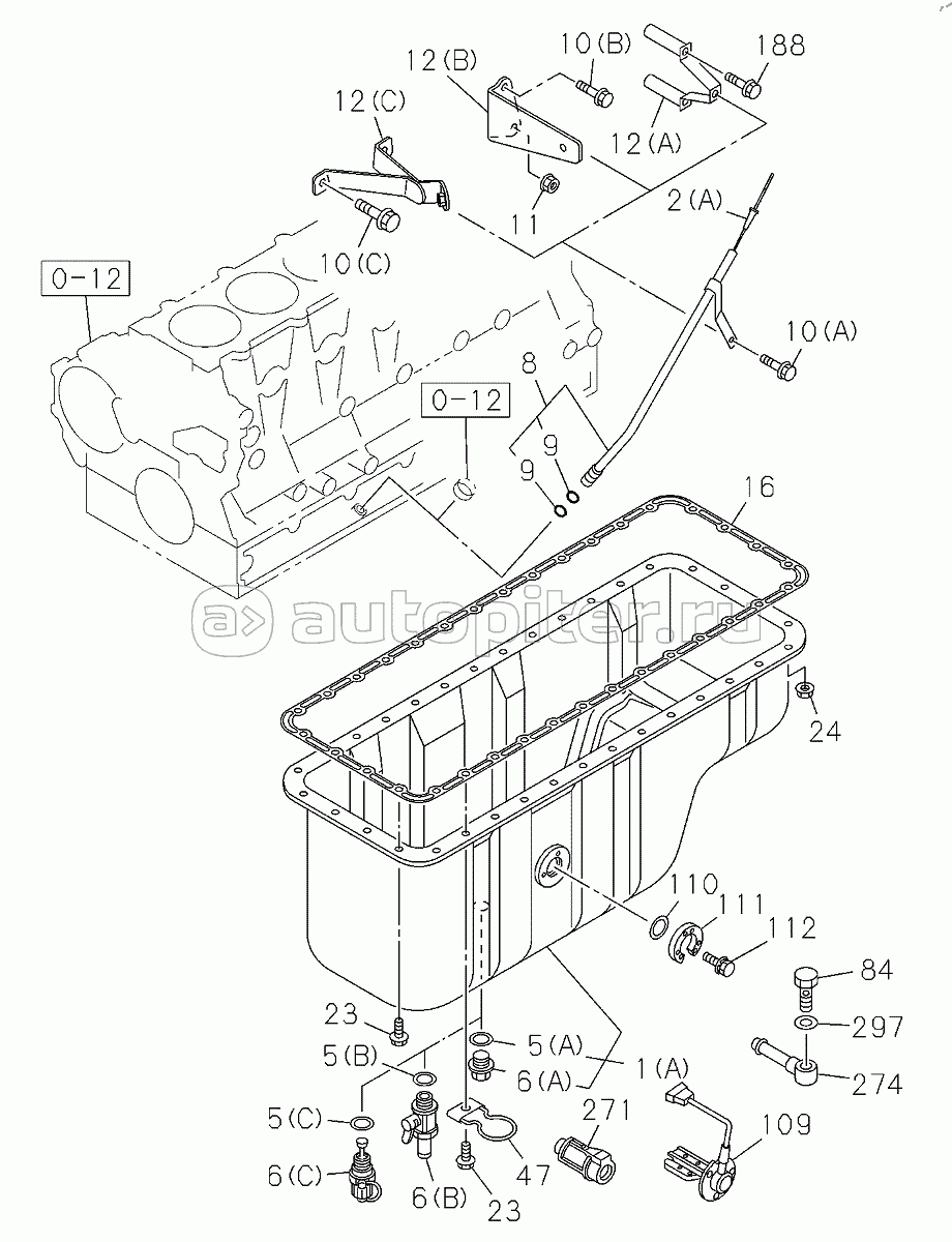 D00/06-, 1113608861 OIL PAN AND LEVEL GAUGE (1-2)