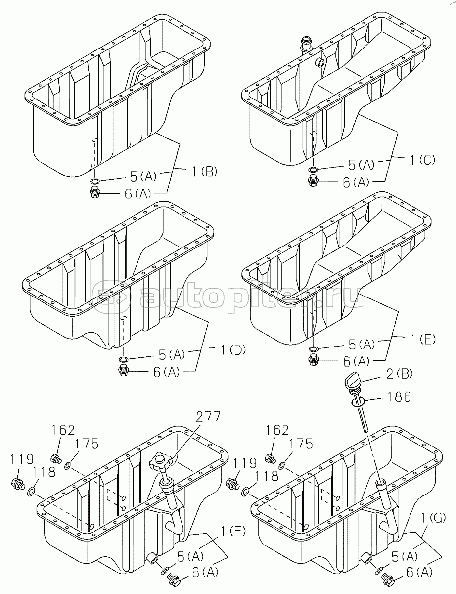 D00/06-, 1113608861 OIL PAN AND LEVEL GAUGE (2-2)