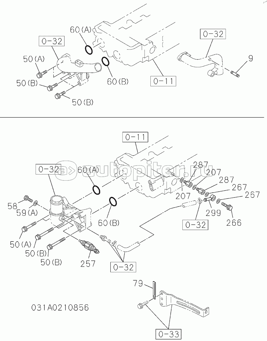 THERMOSTAT AND HOUSING (2/2), S/N: D00/07-