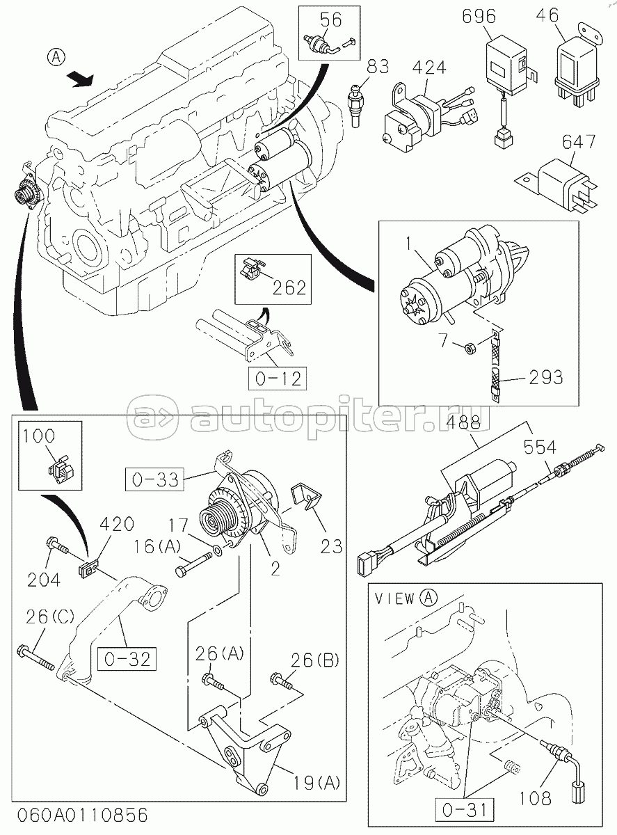 ENGINE ELECTRICAL CONTROL PARTS (1/2), S/N: D00/07-