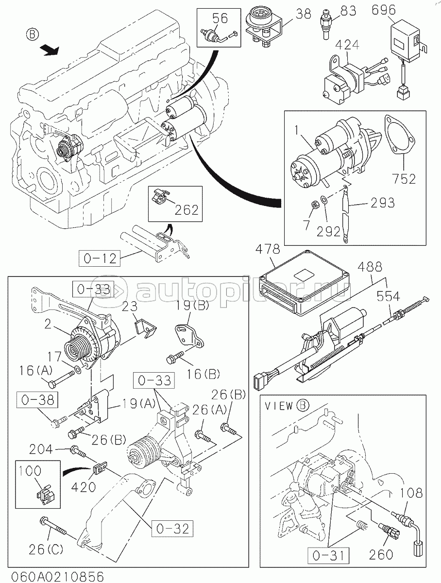 ENGINE ELECTRICAL CONTROL PARTS (2/2), S/N: D00/07-