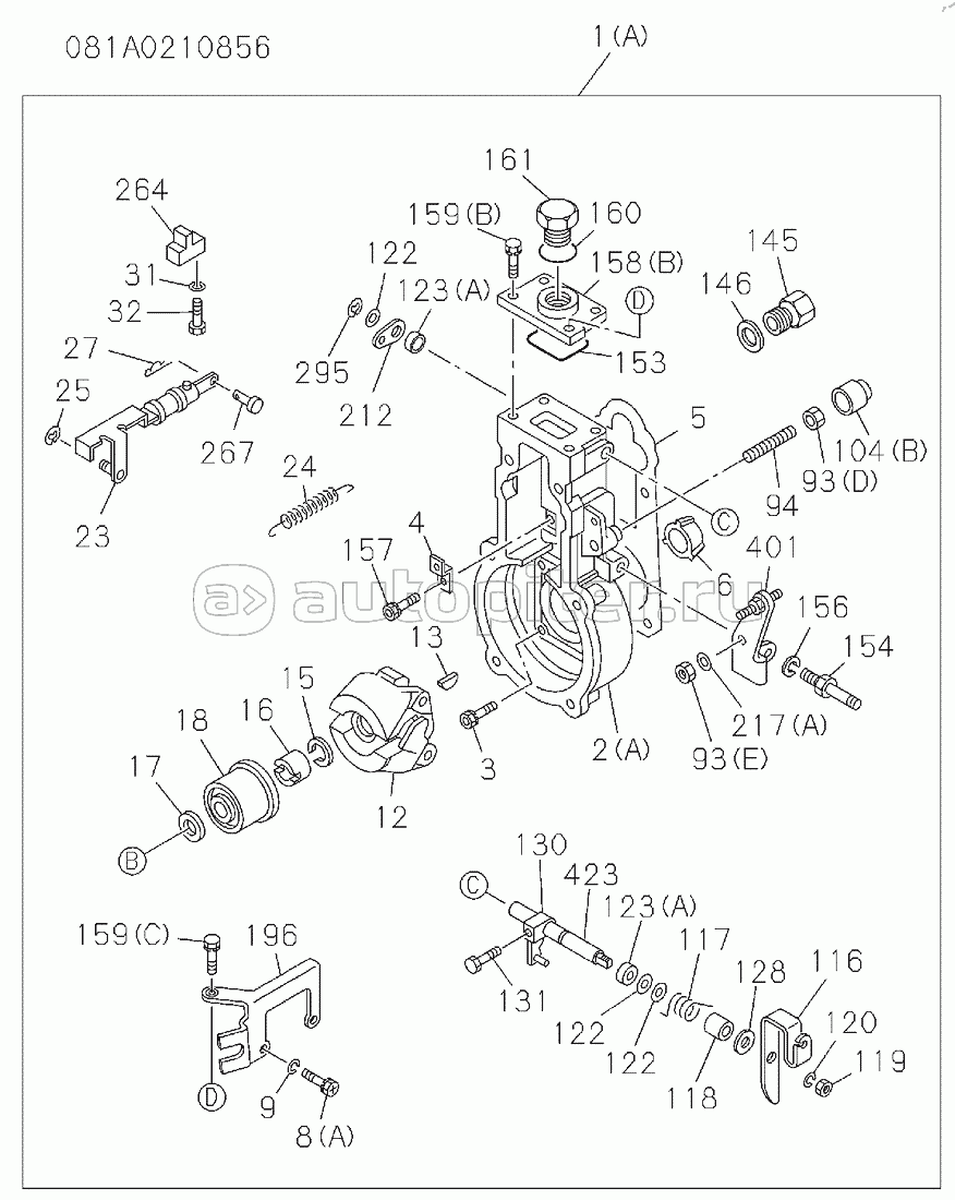 GOVERNOR, INJECTION PUMP (2/2), S/N: D00/07-D00/08