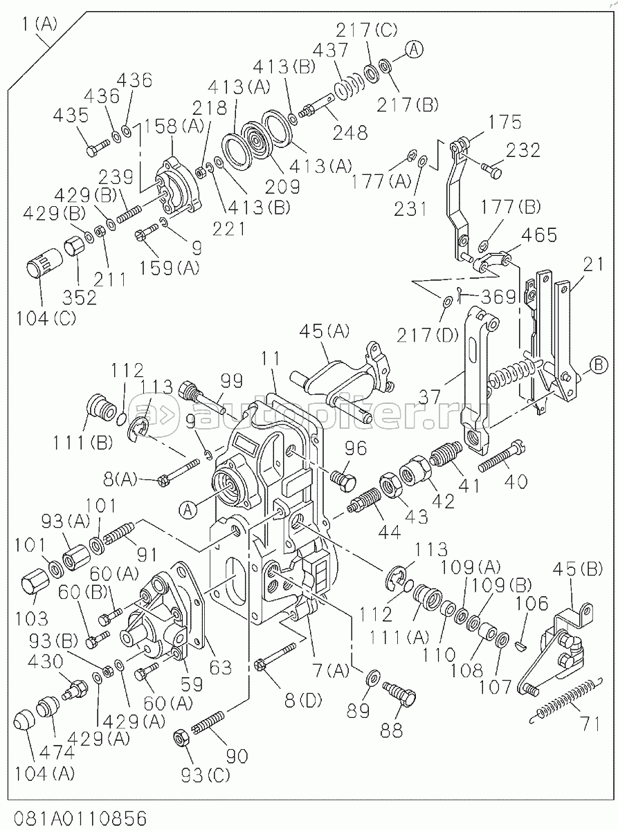 GOVERNOR, INJECTION PUMP (1/2), S/N: D00/09-D01/10