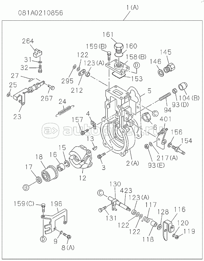 GOVERNOR, INJECTION PUMP (2/2), S/N: D00/09-D01/10