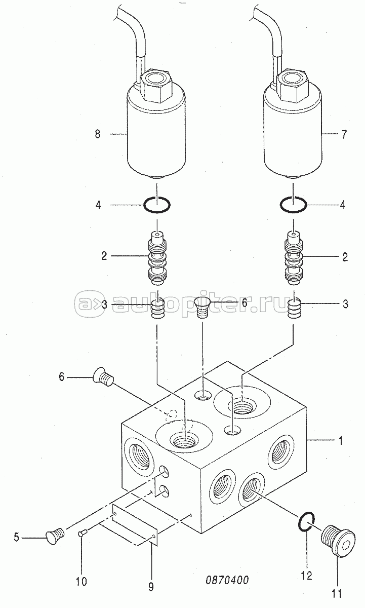 VALVE, SOLENOID (FOR 2 SECTION, OUTRIGGER, BLADE)