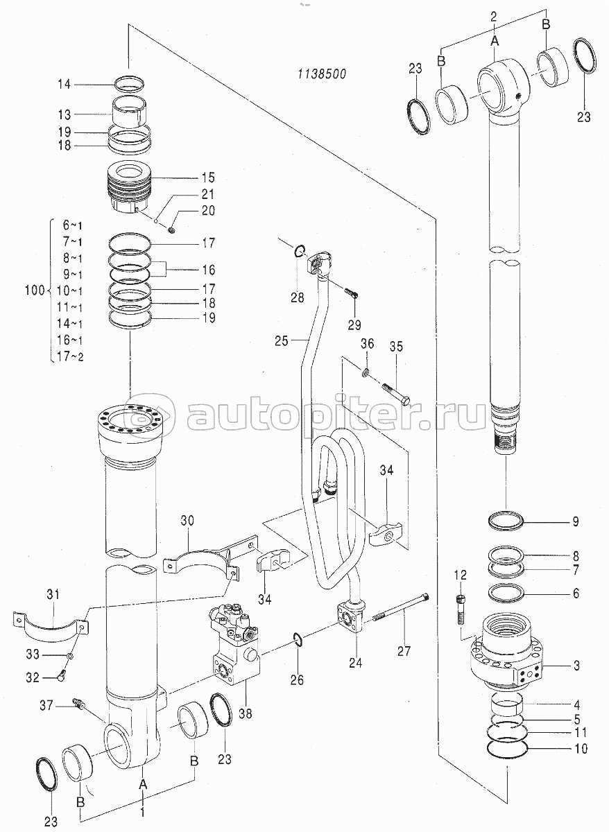 CYL., BOOM (L) (WITH HOLDING VALVE) (MONO BOOM)