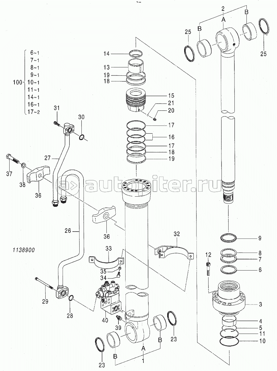 CYL., BOOM (R) (WITH HOLDING VALVE) (2P-BOOM)