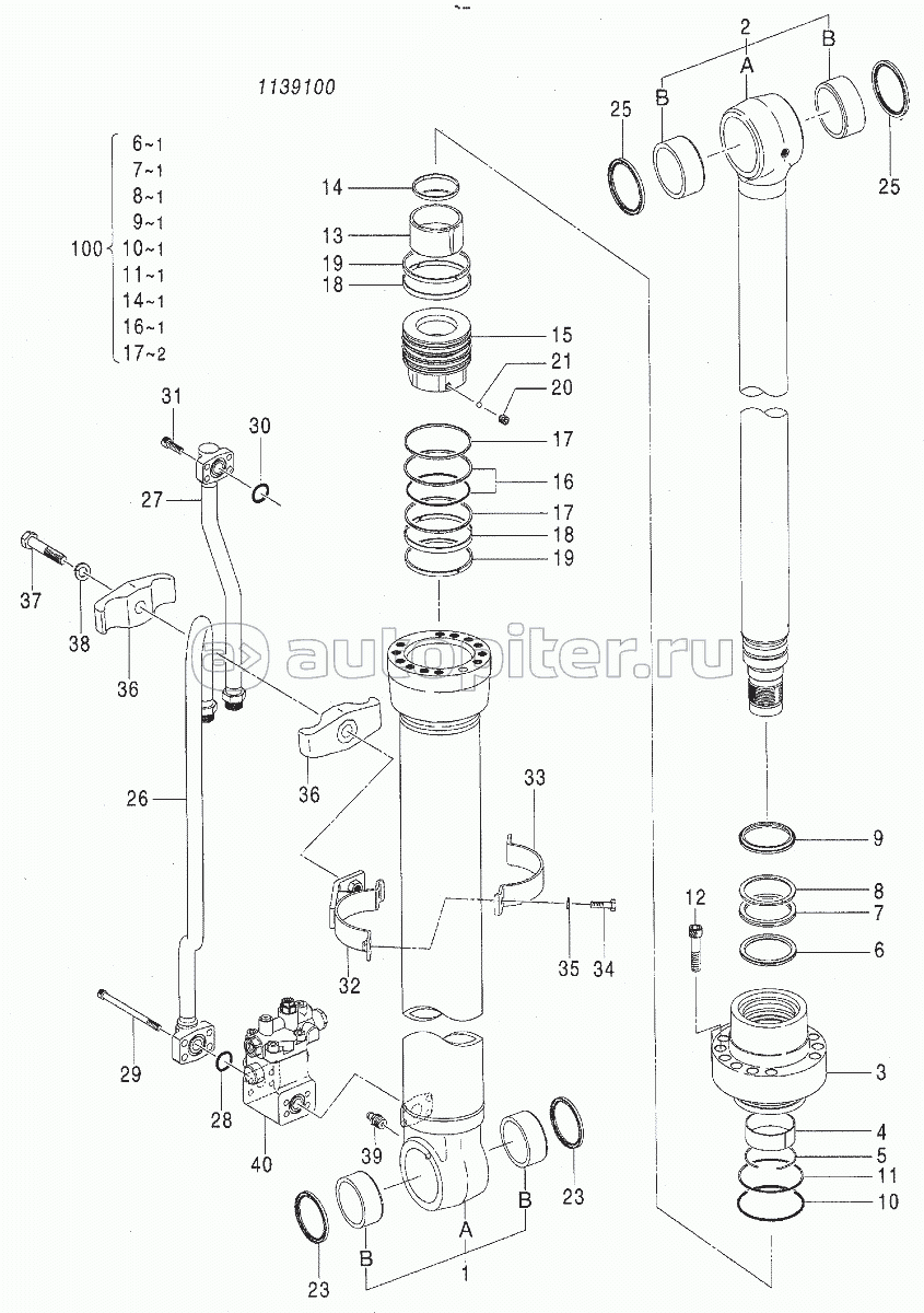 CYL., BOOM (L) (WITH HOLDING VALVE) (2P-BOOM)