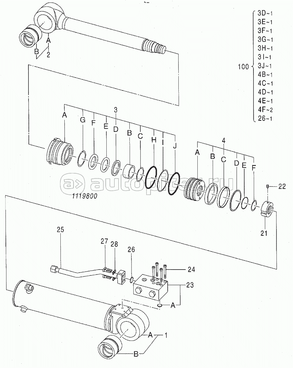 CYL., OUTRIGGER (LEFT FRONT, RIGHT REAR)