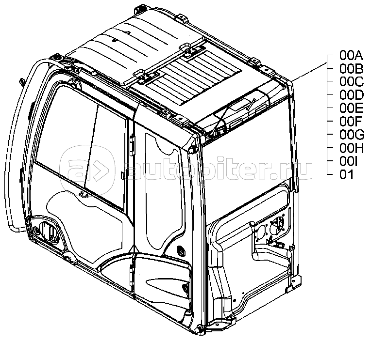 CAB (STEEL ROOF)(WITH FRONT GUARD SEAT)(SATELLITE COMMUNICATIONS)