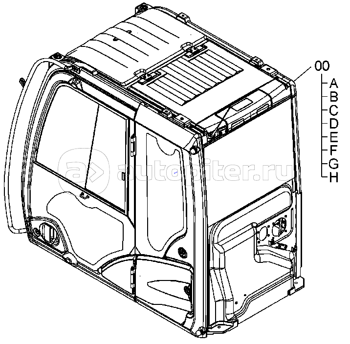 CAB (STEEL ROOF)(WITHOUT FRONT GUARD SEAT)(MOBILE COMMUNICATIONS)