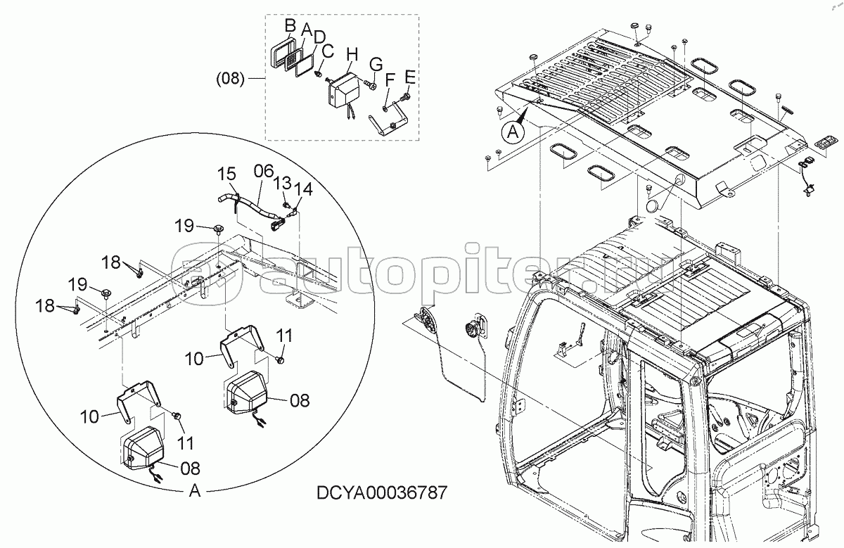 FRONT HEAD LAMP (2 LAMP)(FOPS), S/N: WW:300001-, AUS:001001-
