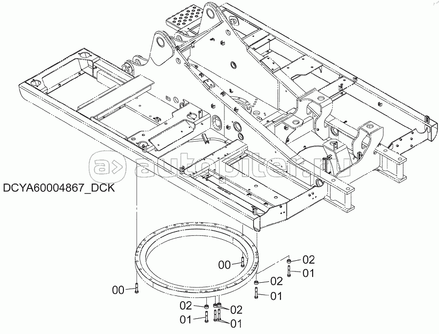 SWING BEARING PARTS (UPPERSTRUCTURE), S/N: WW:300001-, AUS:001001-
