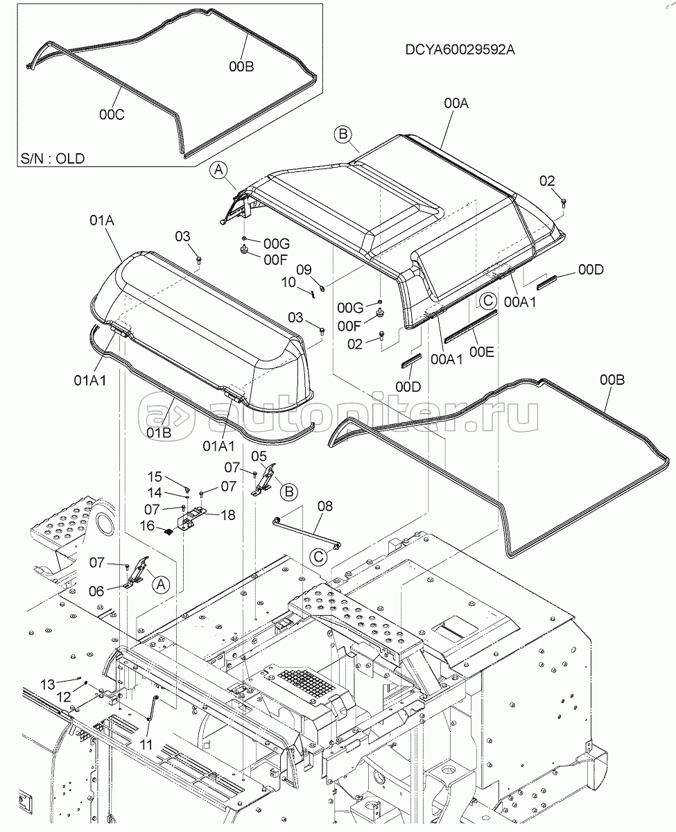 ENGINE COVER, S/N: WW:300001-, AUS:001001-