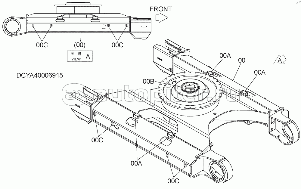 TRACK FRAME, S/N: WW:300001-, AUS:001001-