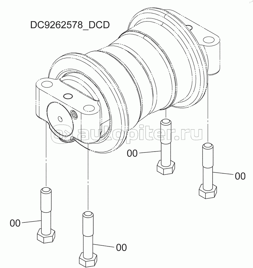 LOWER ROLLER SUPPORT, S/N: WW:300001-, AUS:001001-