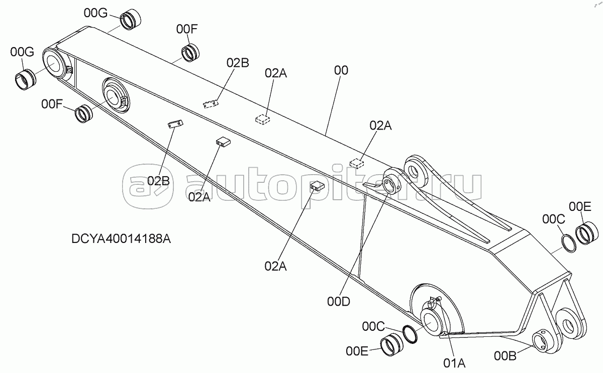ARM 2.91m (WITH BREAKER PIPING SEAT), S/N: WW:300001-, AUS:001001-
