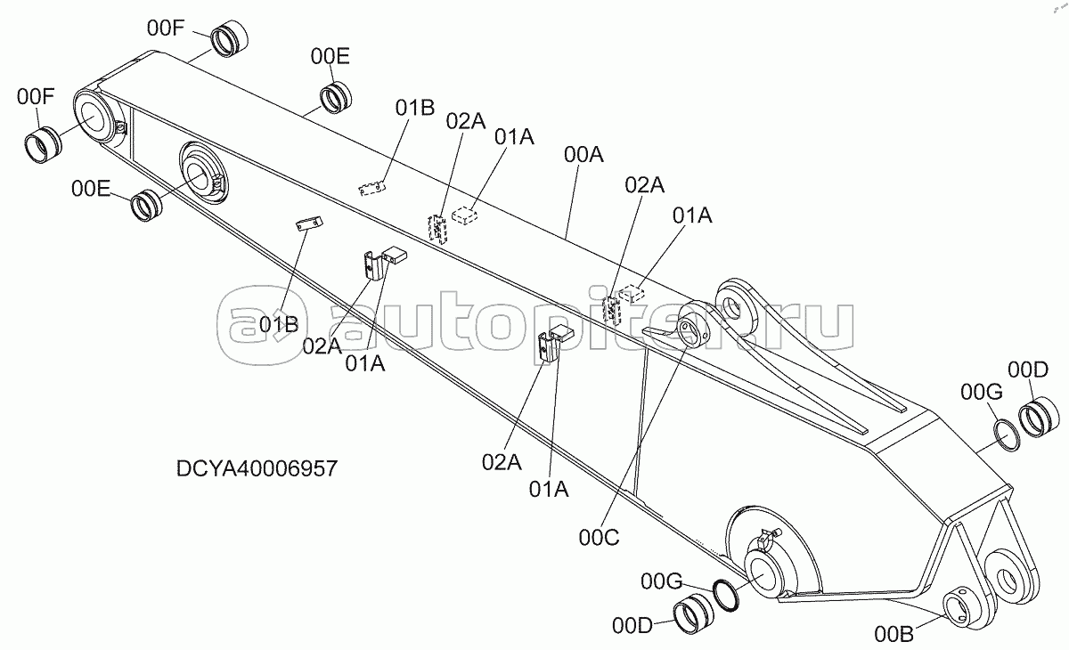 ARM 2.91m (WITH BREAKER, ASSIST PIPING SEAT), S/N: WW:300001-
