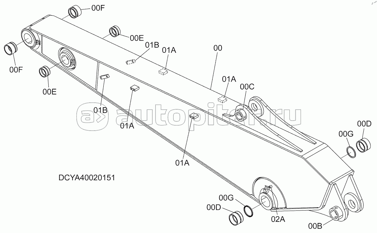 H-ARM 2.91m (WITH BREAKER PIPING), S/N: WW:300001-, AUS:001001-