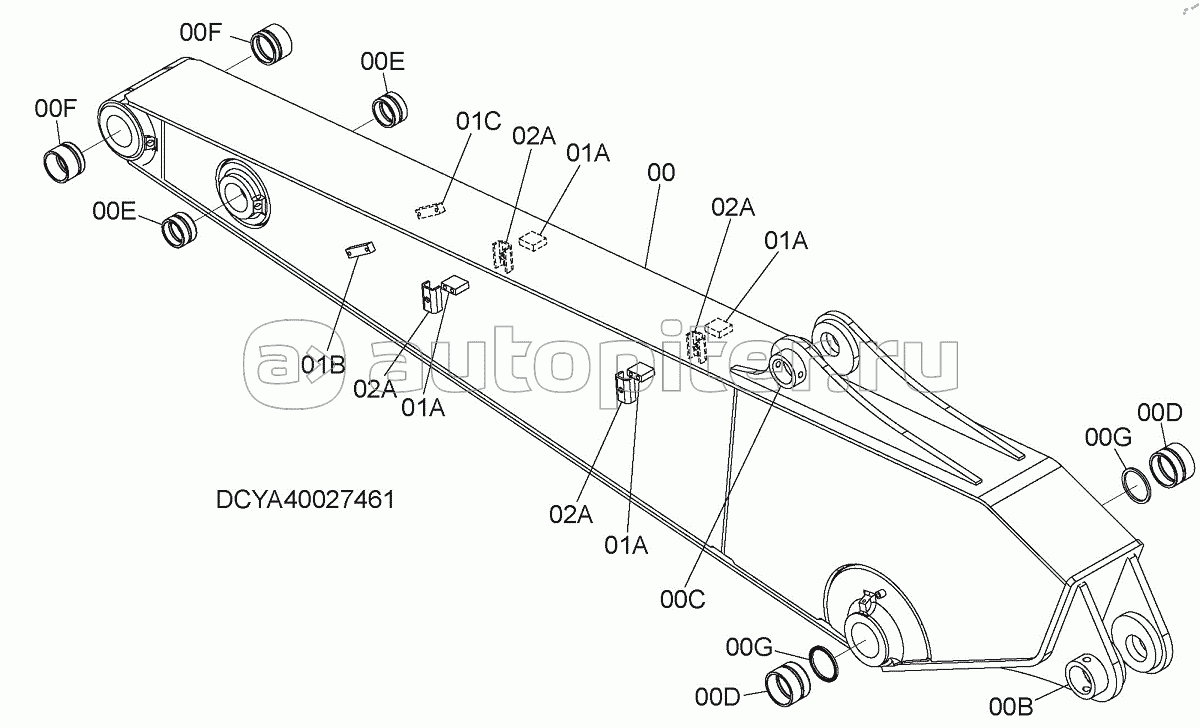 H-ARM 2.91m (WITH BREAKER, ASSIST PIPING SEAT), S/N: WW:300001-, AUS:001001-