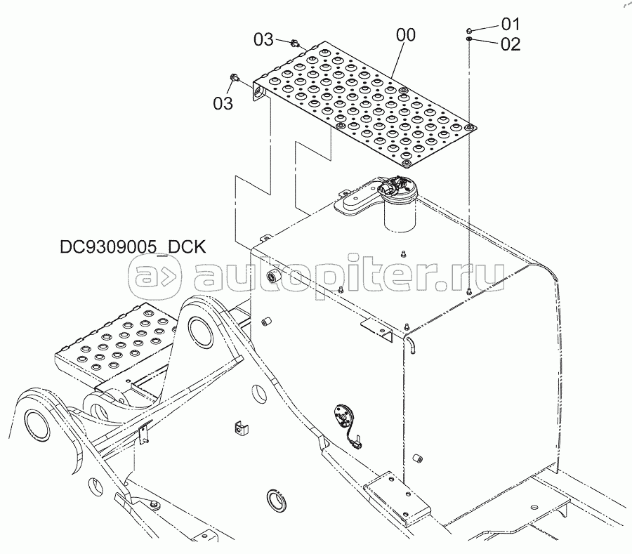 ANTI SLIP COVER (FUEL TANK), S/N: WW:300001-, AUS:001001-
