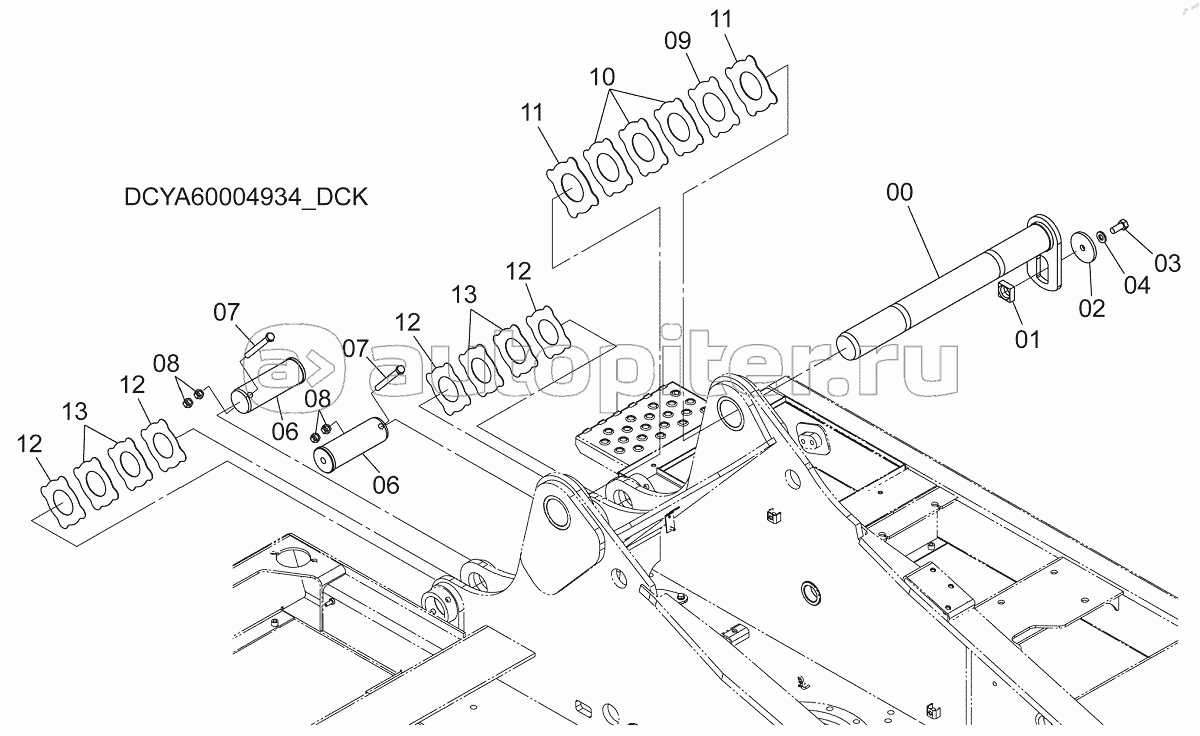 BOOM FOOT PIN, S/N: WW:300001-, AUS:001001-