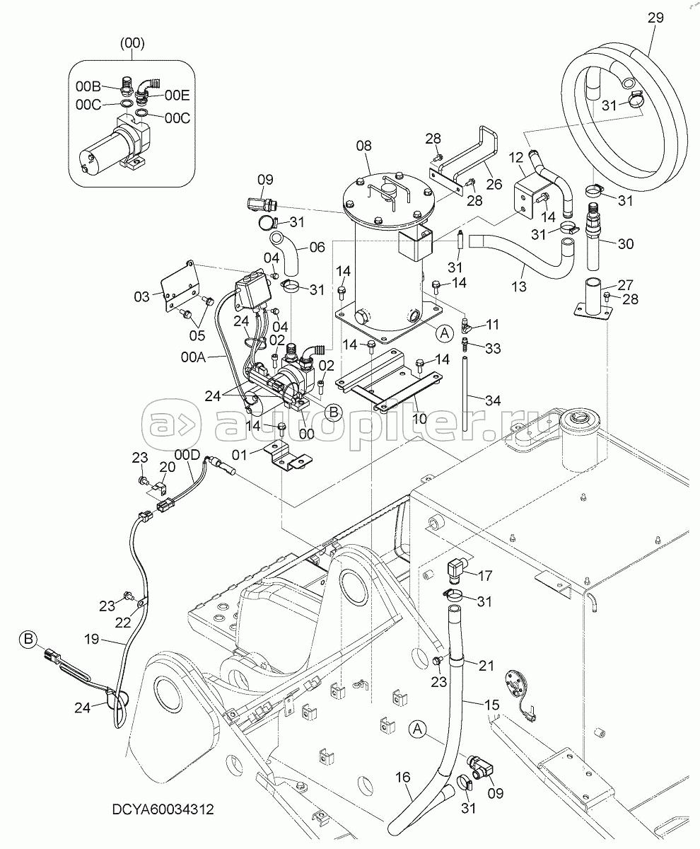 AUTOMATIC FUEL FILLING DEVICE (WITH FILTER), S/N: WW:300001-300382,AUS:001001-