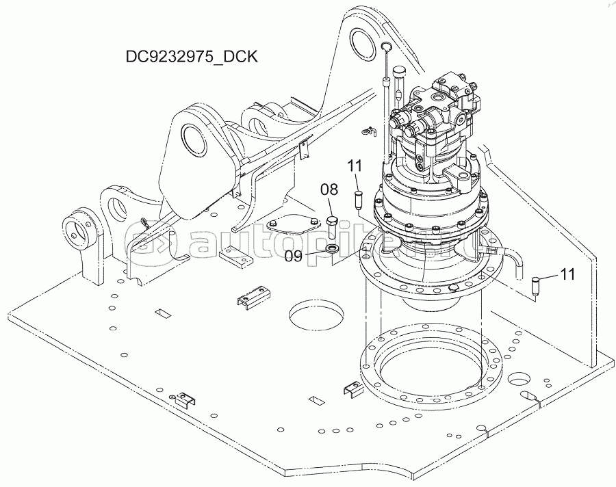 SWING DEVICE SUPPORT, S/N: WW:300001-, AUS:001001-