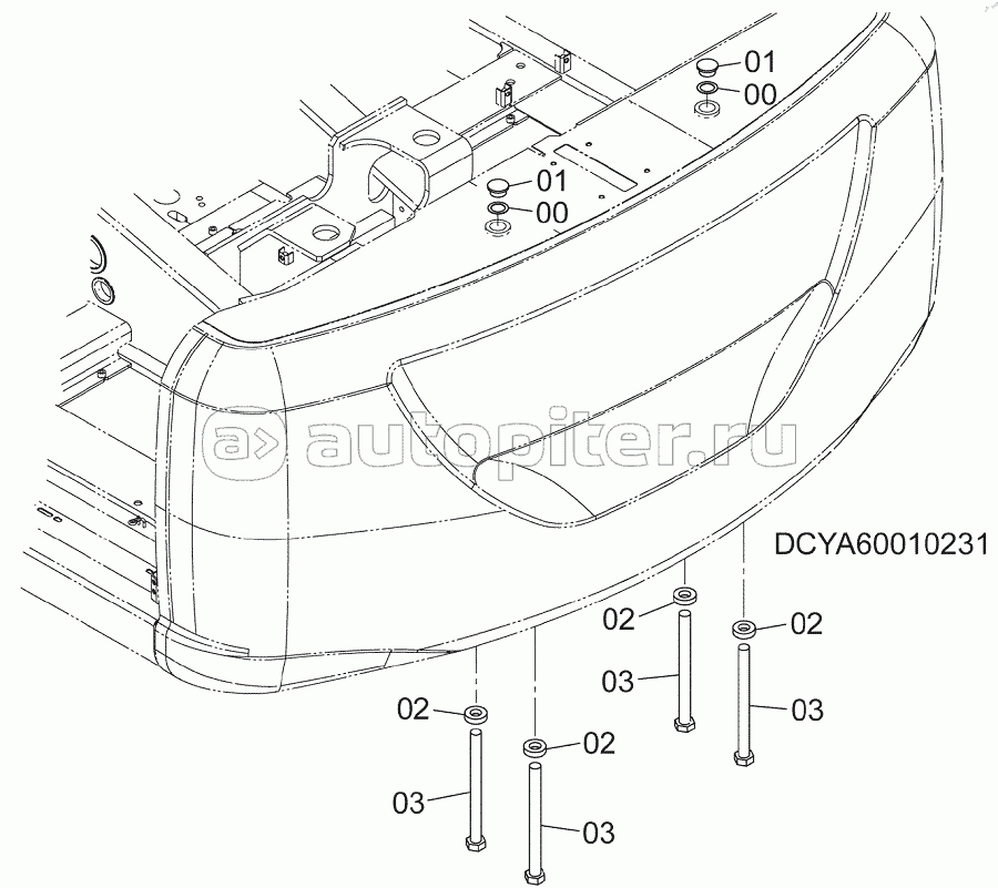 COUNTERWEIGHT SUPPORT, S/N: WW:300001-, AUS:001001-