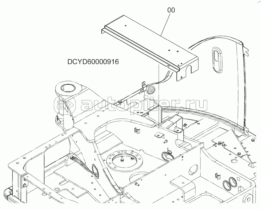 BRACKET (HOSE RUPTURE VALVE), S/N: 030002-