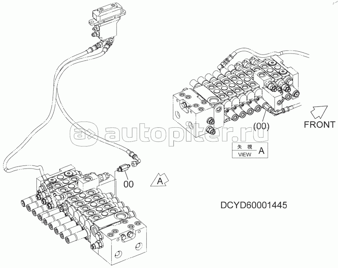 PILOT PIPING (3)(BOOM SWING), S/N: 030002-