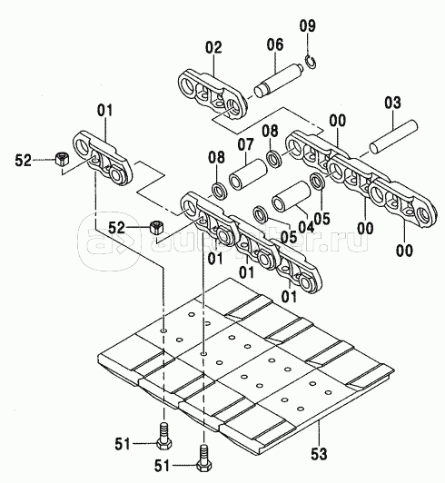 PAD CRAWLER B500 (SEPARATE-TYPE) (110, E)