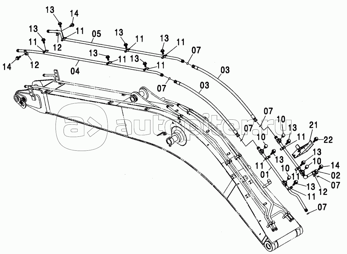 BOOM PIPING (BREAKER & CRUSHER) <200,E, H, K>
