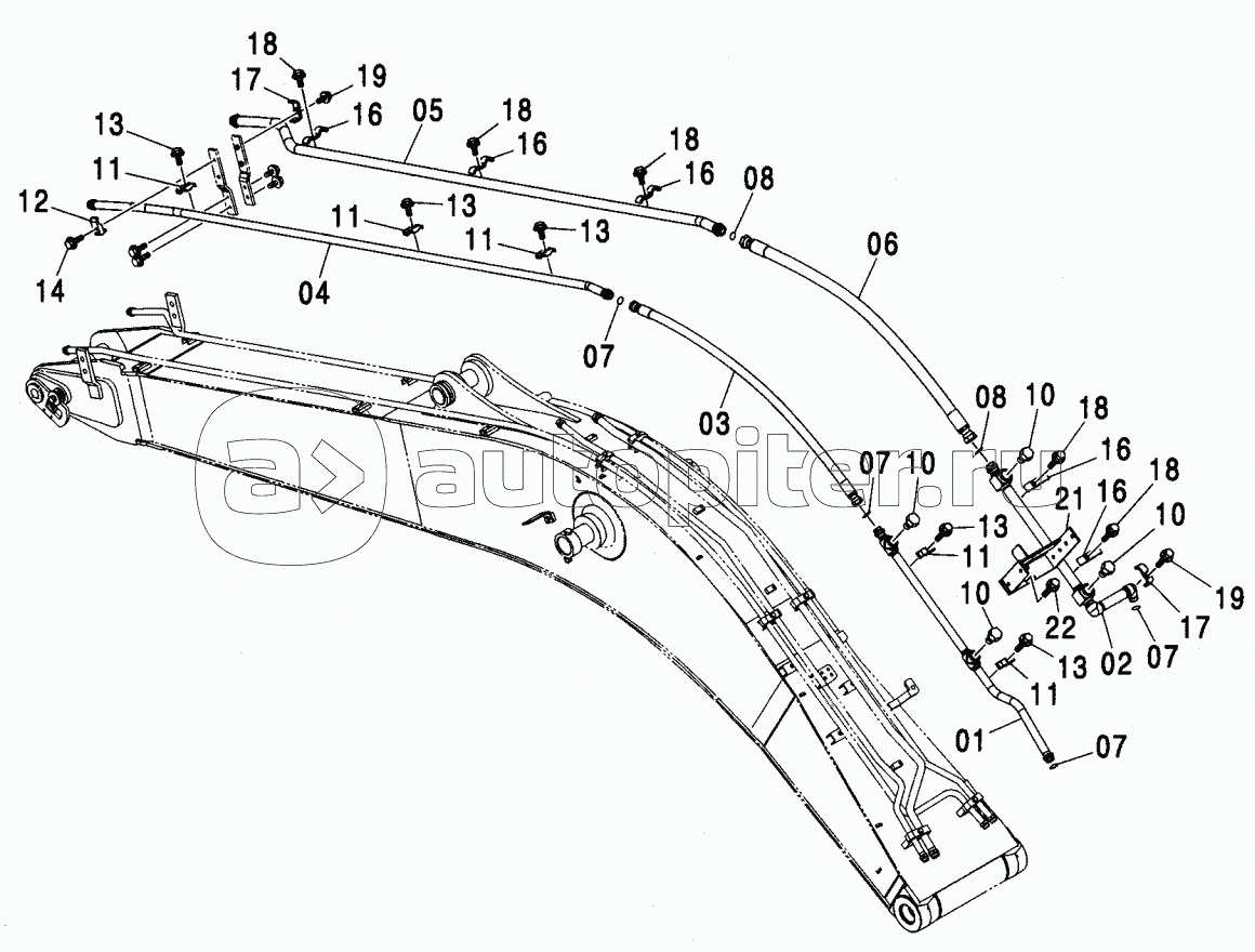 BOOM PIPING (BREAKER & CRUSHER) (MONO BOOM) <210,N,240>