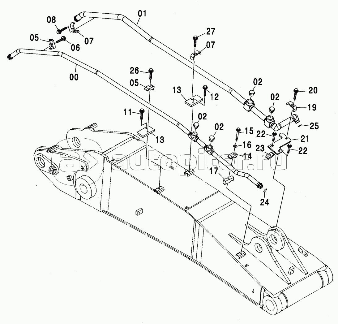 BOOM PIPING (BREAKER & CRUSHER) (2P-B00M) :1 <210,N,240>