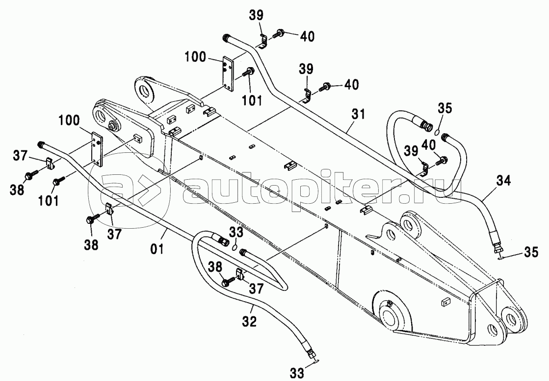 BOOM PIPING (BREAKER & CRUSHER) (2P-B00M) :2 <210, N,240>