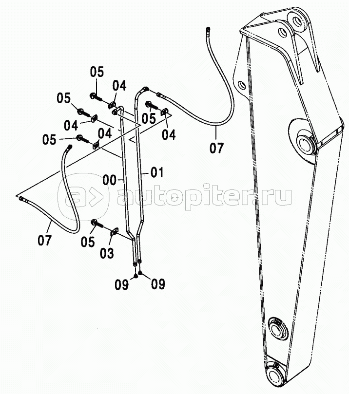 QUICKHITCH PIPING (2.42M ARM) <210, N,240>