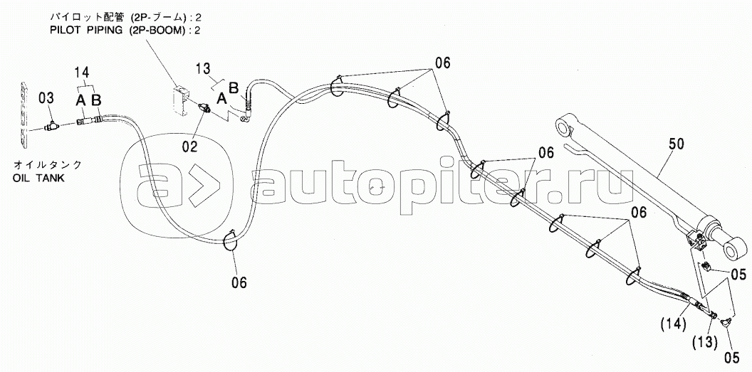 HOSE RUPTURE VALVE PIPING (POSITIONING)ISO SPEC. 2P-BOOM