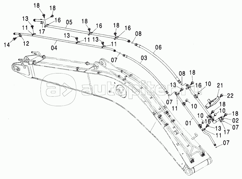 BOOM PIPING (BREAKER & CRUSHER)MONO BOOM<280>