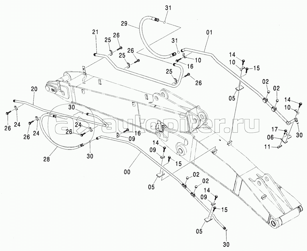 BOOM PIPING (BREAKER & CRUSHER)2P-BOOM<280>