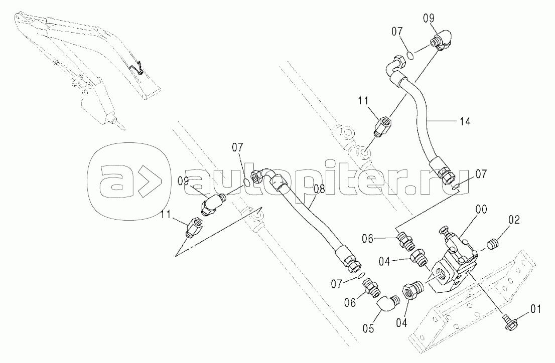 HSB BREAKER PIPING (BREAKER, CRUSHER)(MONO BOOM)
