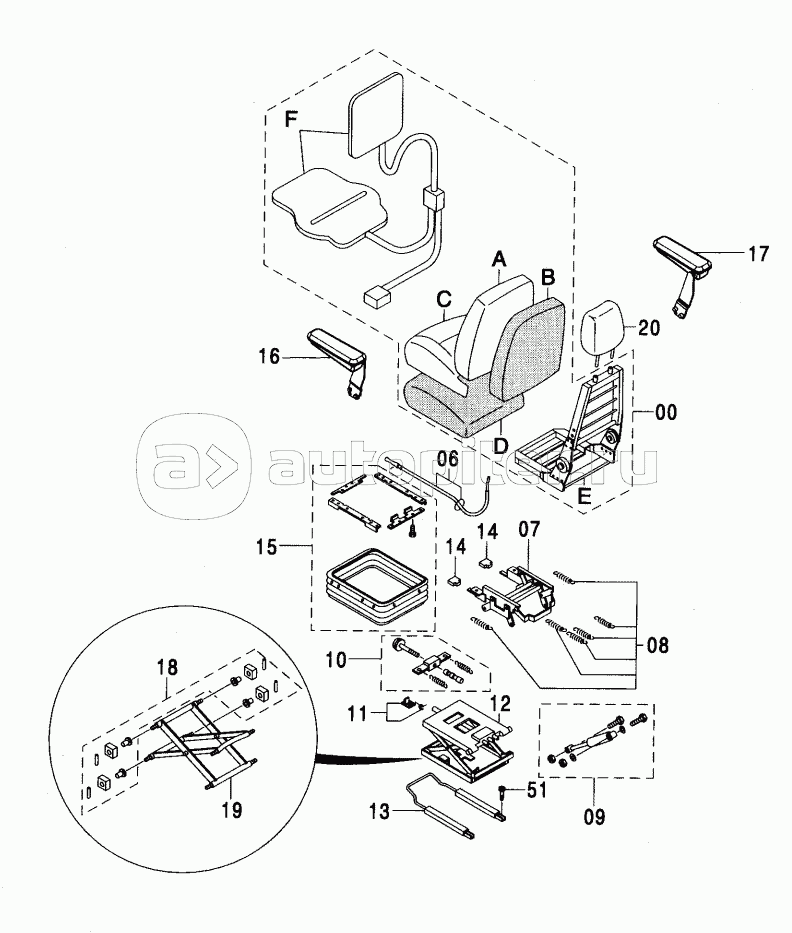 SUSPENSION SEAT (WITH HEATER) <350,MTH(EU3,EU4)>