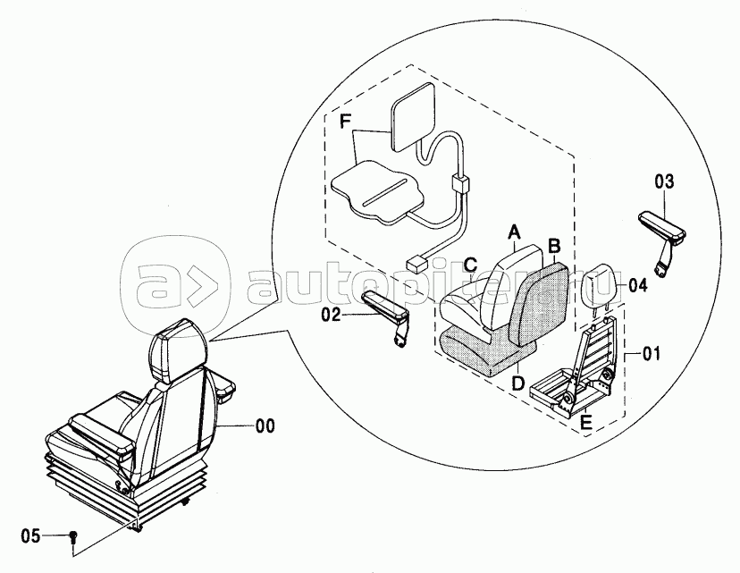 AIR-SUSPENSION SEAT (WITH HEATER) <350, MTH(EU3, EU4)>