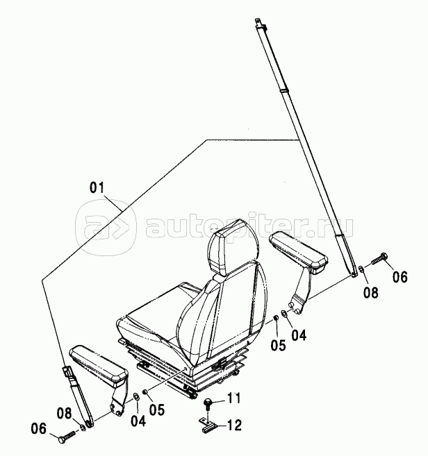 SEAT BELT (AIR-SUSPENSION SEAT) <350,MTH(EU3, EU4)>