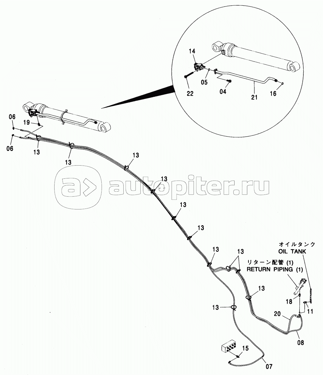 HOSE RUPTURE VALVE PIPING (ARM) (ISO SPEC) (MONO BOOM)