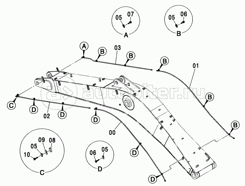 QUICKHITCH PIPING (MONO BOOM) <350, MTH(EU3.EU4)>