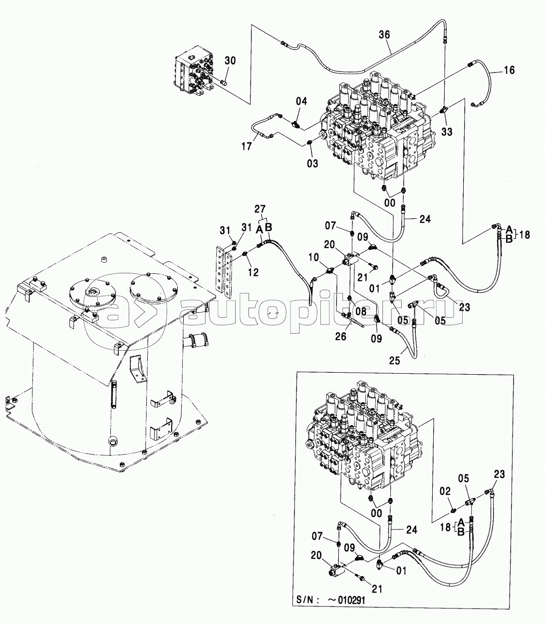 LOADER PILOT PIPING (2-1) <450,H,MT, MTH>