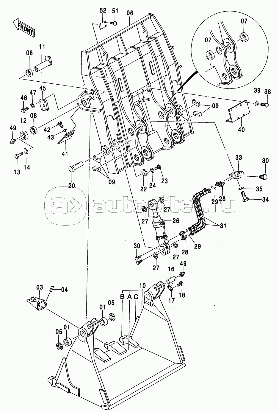 LOADER BUCKET 2. 3 (BOTTOM DUMP) <450, H, MT, MTH>